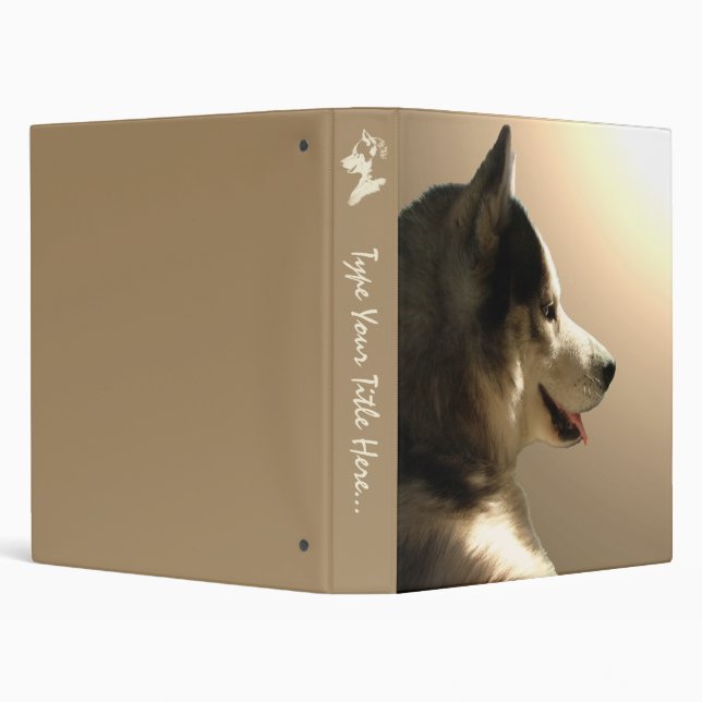 Husky Binder Personalized Sled Dog Album Binder (Background)
