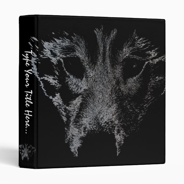 Husky Binder Wolf Husky Personalized Book Binder (Front/Spine)