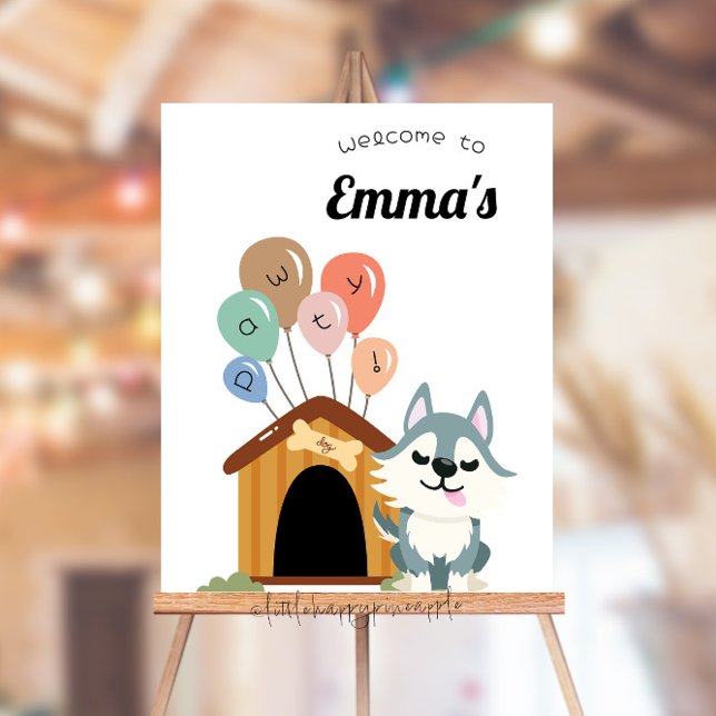 Husky Birthday Party Sign Foam Boards (Creator Uploaded)