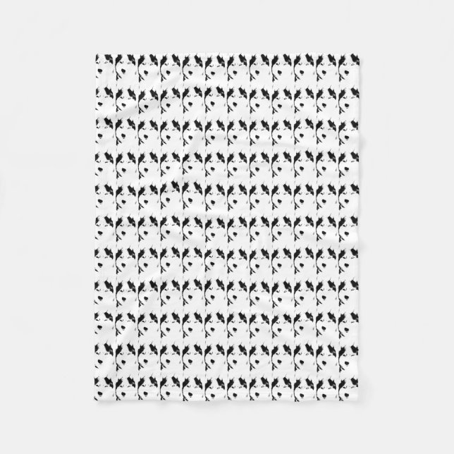 Husky Blanket Cool Siberian Husky Fleece Blanket (Front)