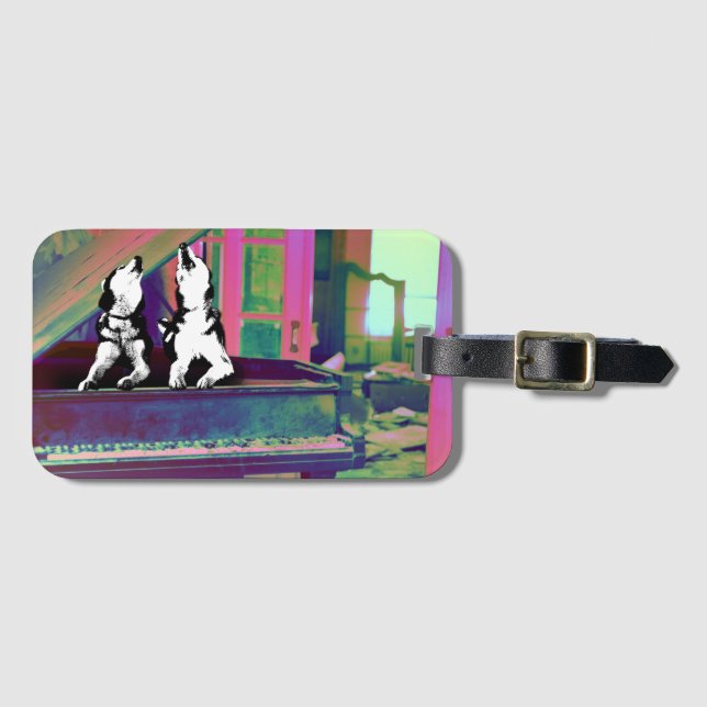 Husky Blues Luggage Tage Tag (Front Horizontal)