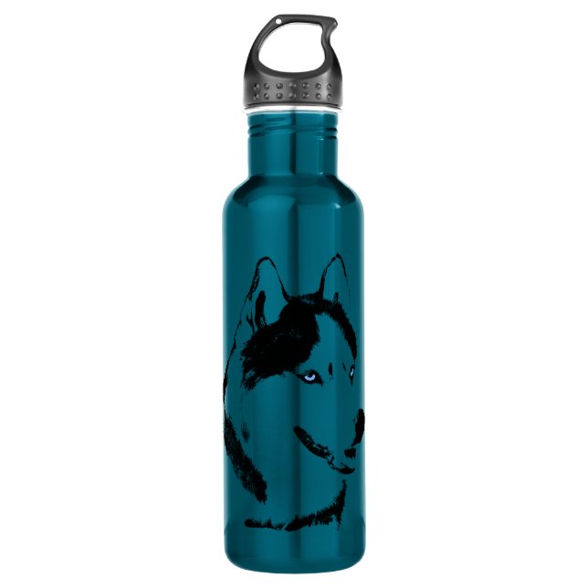 Husky Bottle Personalized Husky Dog Water Bottle (Front)