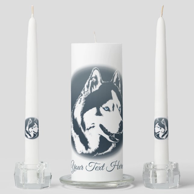 Husky Candles Custom Husky Malamute Candles (Front)