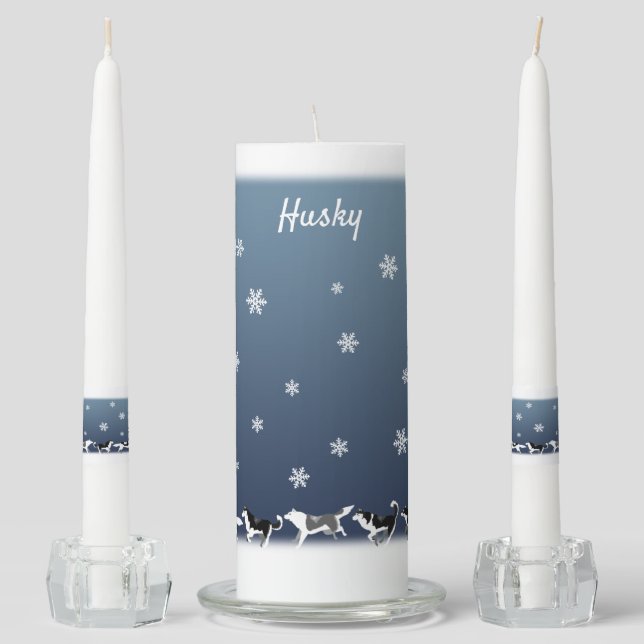 Husky Candles Custom Wolf Dog Malamute Candles (Front)