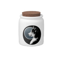 Husky Candy Jar Custom Sled Dog Cookie Jar