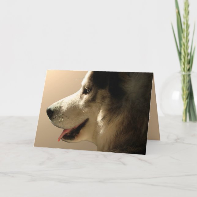 Husky Card Alaskan Malamute Card Personalized (Front)