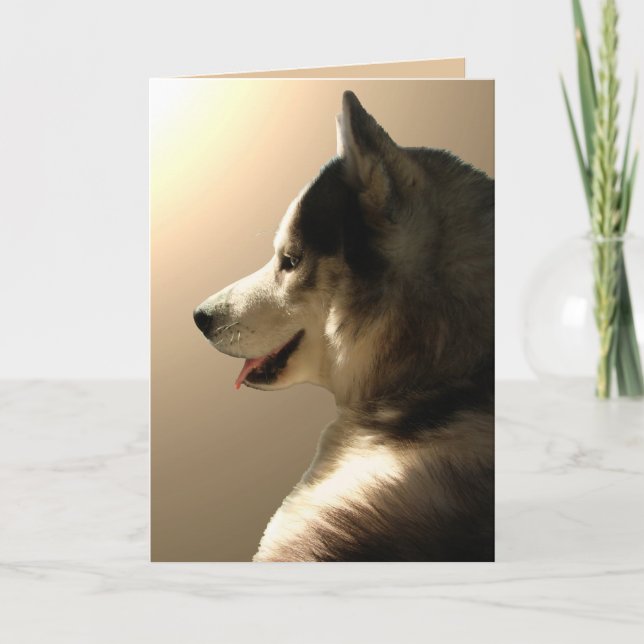 Husky Card Alaskan Malamute Card Personalized (Front)