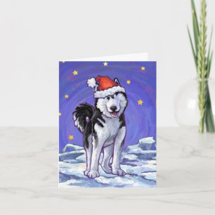 Husky Christmas Holiday Card
