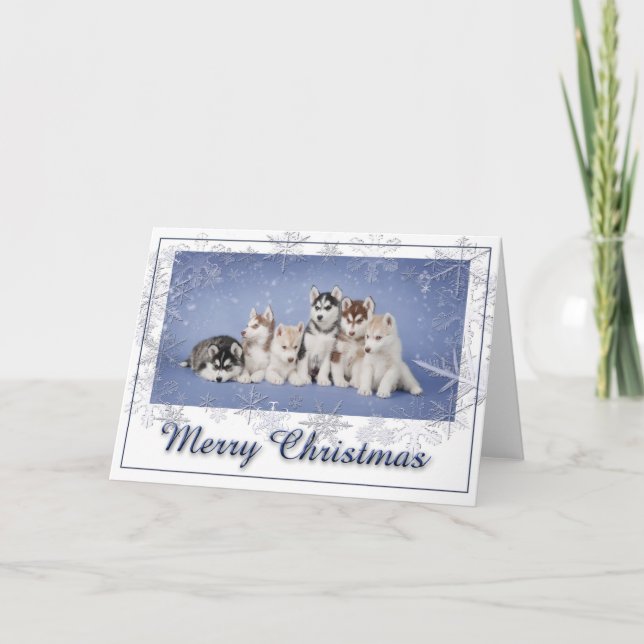Husky Christmas Holiday Card (Front)