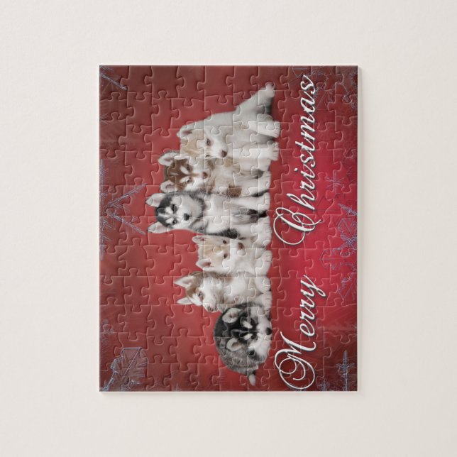 Husky christmas jigsaw puzzle (Vertical)