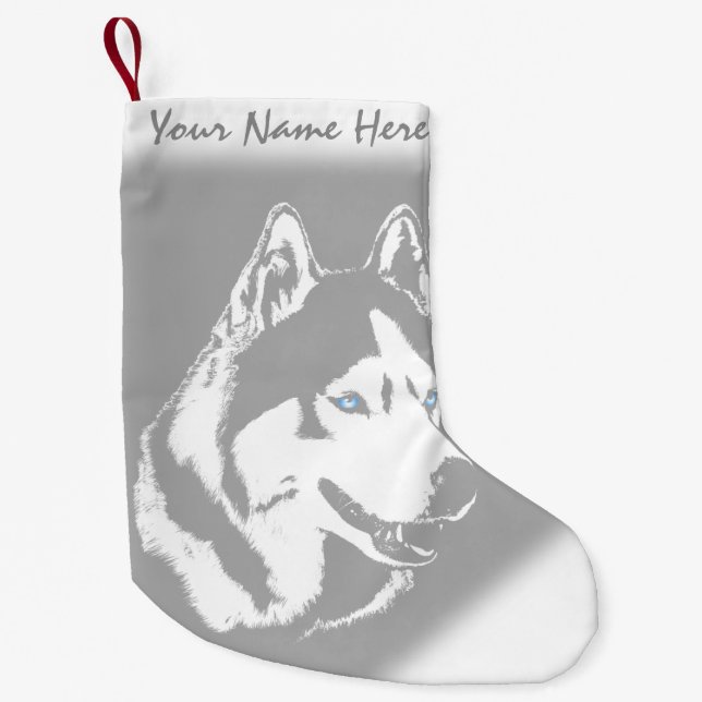 Husky Christmas Stocking Personalized Dog Stocking (Front)