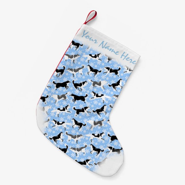 Husky Christmas Stocking Personalized Dog Stocking (Front (Hanging))