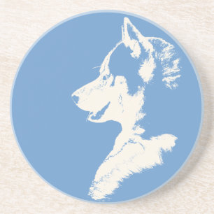 Husky Coaster Husky Malamute Wolf Dog Coaster