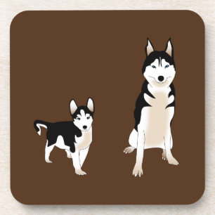Husky coasters with cork back set.