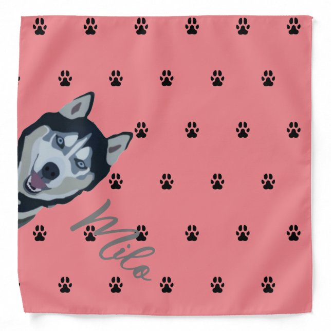 Husky Customizable Bandana  (Front)