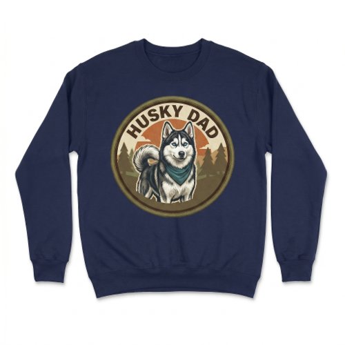 Husky Dad Crewneck | Siberian Husky Dog Dad Gift Sweatshirt