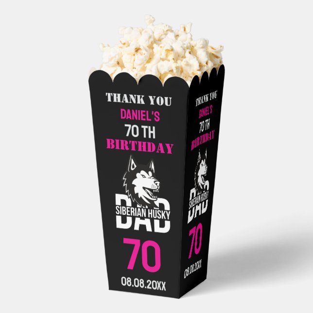 Husky Dad, Dog Dad Birthday     Favor Boxes (Popped)