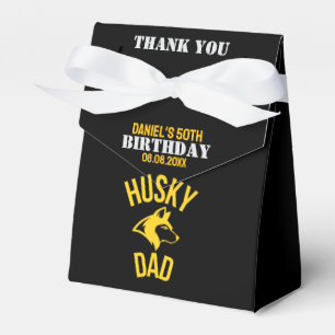 Husky Dad, Dog Dad Birthday Favor Boxes