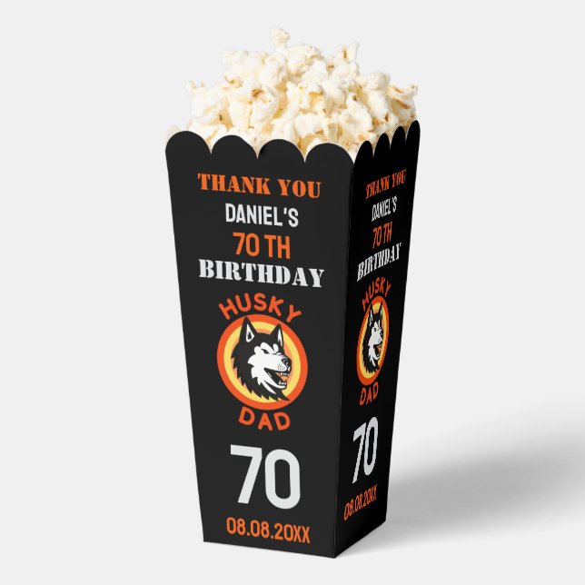 Husky Dad, Dog Dad Birthday     Favor Boxes (Popped)