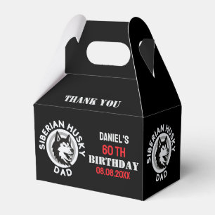 Husky Dad, Dog Dad Birthday Favor Boxes