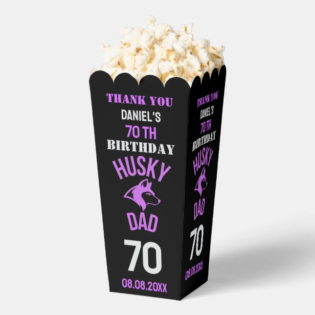 Husky Dad, Dog Dad Birthday     Favor Boxes (Popped)