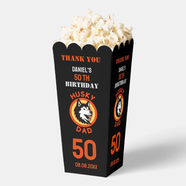 Husky Dad, Dog Dad Birthday     Favor Boxes (Popped)