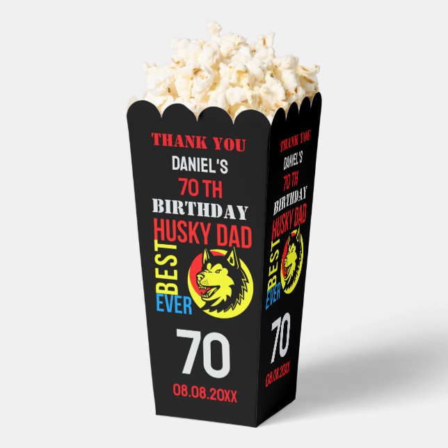 Husky Dad, Dog Dad Birthday     Favor Boxes (Popped)