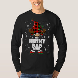 Husky Dad Gnome Christmas Husky Papa Siberian Husk T-Shirt