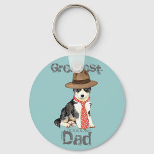 Husky Dad Keychain