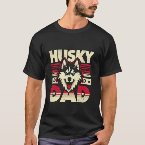 Husky Dad Siberian Husky Dog Pet For Men T-Shirt