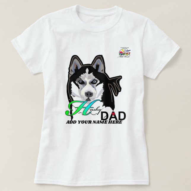 Husky Dad T-Shirt (Design Front)