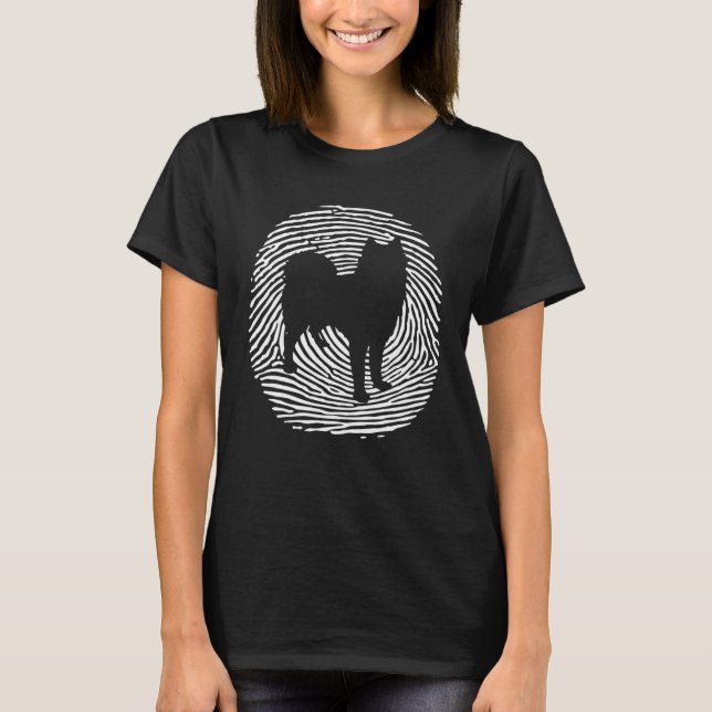 Husky DNA Fingerprint I Siberian Husky I Husky I H T-Shirt (Front)