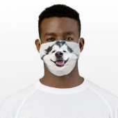 Husky Dog Adult Cloth Face Mask (Worn)