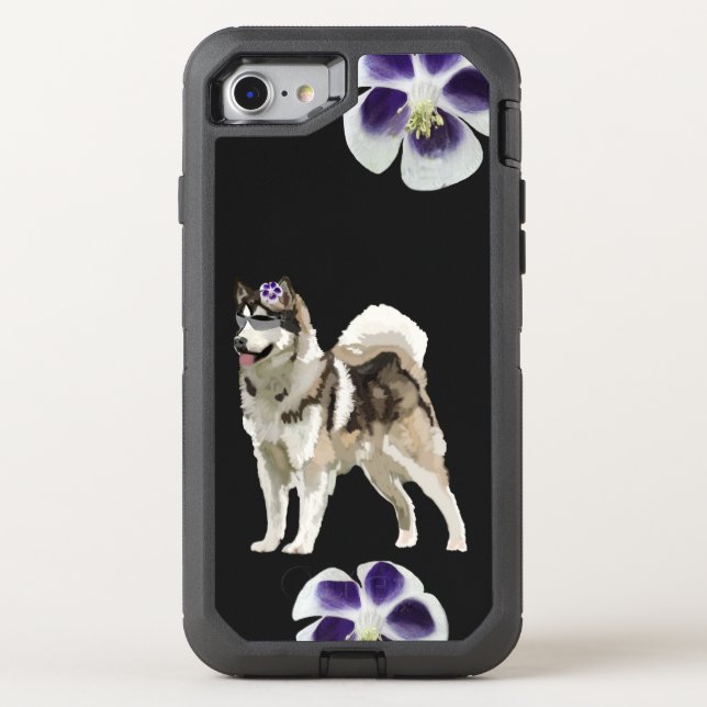 Husky Dog  Art iPhone 8/7 Defender Series Case (Back)