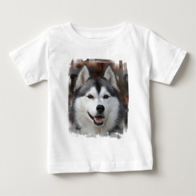 Husky Dog Baby T-Shirt (Front)