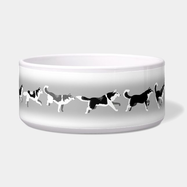 Husky Dog Bowl Siberian Husky Dog Food Dish (Front)