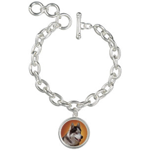 Husky Dog Bracelet Siberian Husky Charm Bracelet