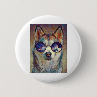 Husky dog ! button