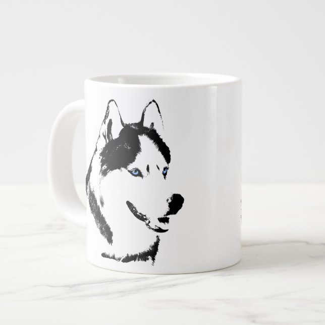 Husky Dog Coffee Mug Siberian Husky Sleg Dog Cup (Front Left)