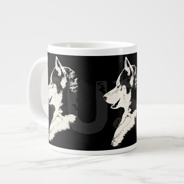 Husky Dog Coffee Mug Siberian Husky Sleg Dog Cup (Front Left)