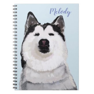 Husky Dog Custom Photo Notebook