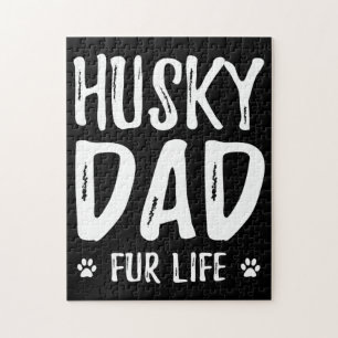 Husky dog dad for life funny dog owner gift idea jigsaw puzzle