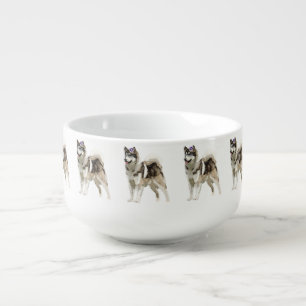 Husky Dog Digital Art Soup Mug