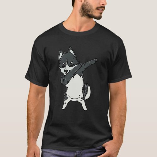 Husky Dog Dogs Dabbing Husky  1 T-Shirt
