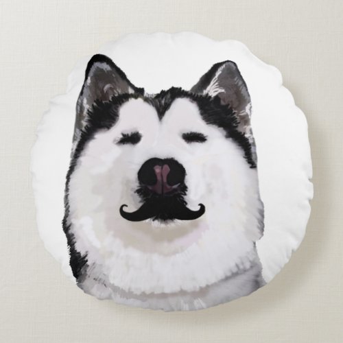 Husky Dog  drawing throw cushion