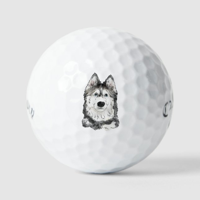 Husky dog  golf balls (Front)