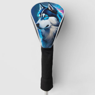 Husky dog golf head cover