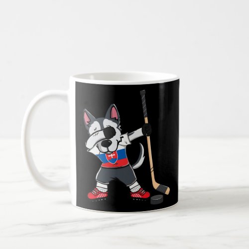 Husky Dog Ice Hockey Slovakia Jersey Winter Sport  Coffee Mug