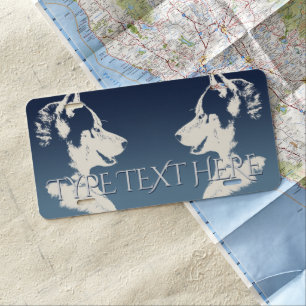Husky Dog License Custom Husky Pup License Plate