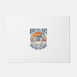 Husky Dog Lover Vintage Engraving Funny Pet Owner Doormat